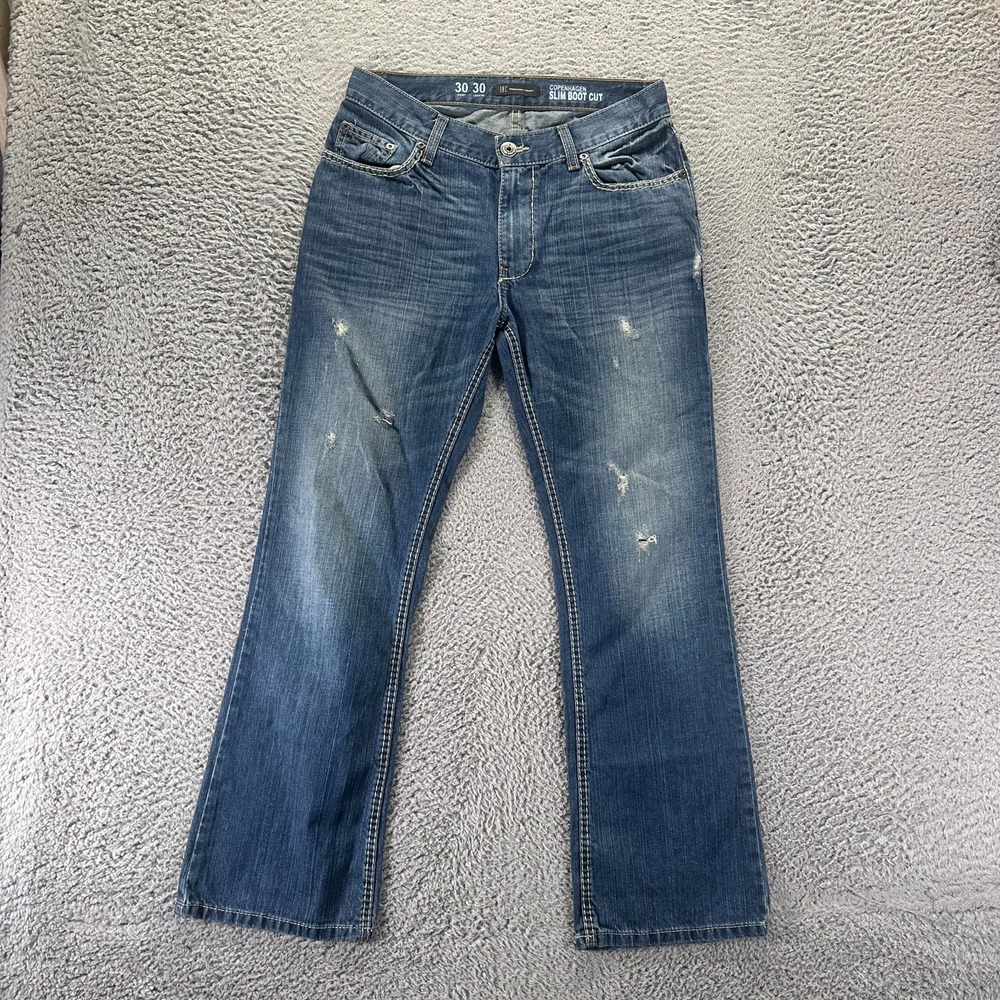 INC International Concepts Copenhagen Jeans Mens 30x30 Blue Denim Bootcut Slim